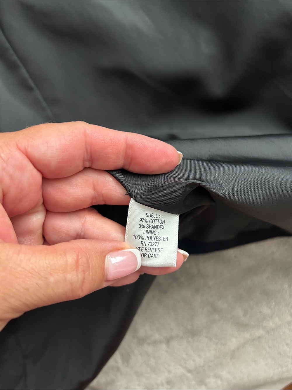 Elle Black Trench Coat with Waist Tie and Zip Front - Picture 7 of 10